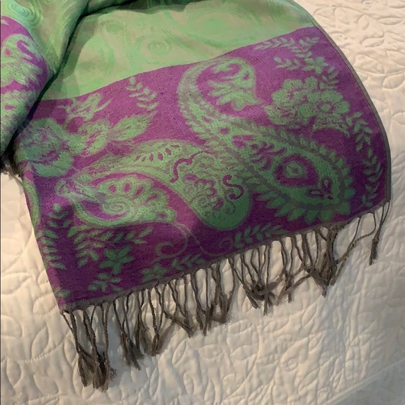 100% cashmere Pashmina scarf paisley - Picture 6 of 6